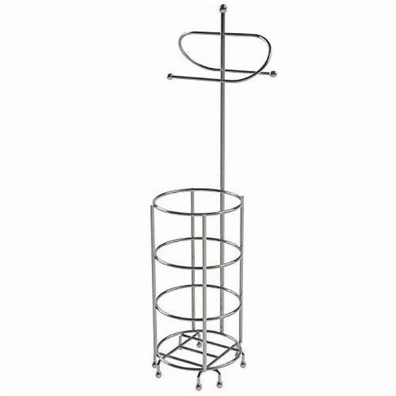NuSteel Standing Toilet Tissue Holder Chrome with Storage