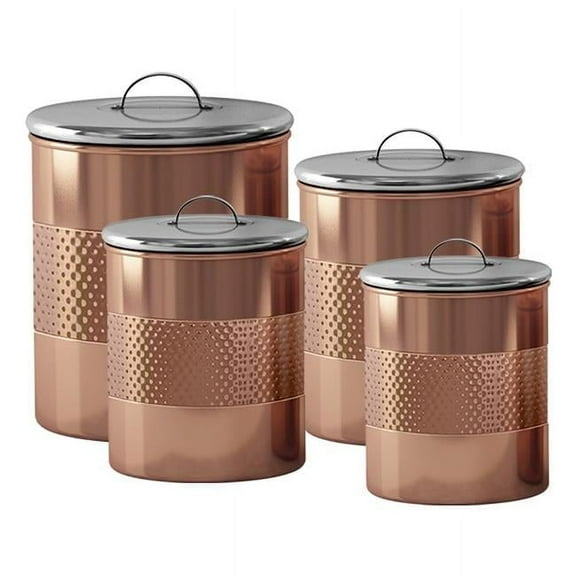 NuSteel (TG-CH-04C-4)     4 qt. Hammered Canister  Copper