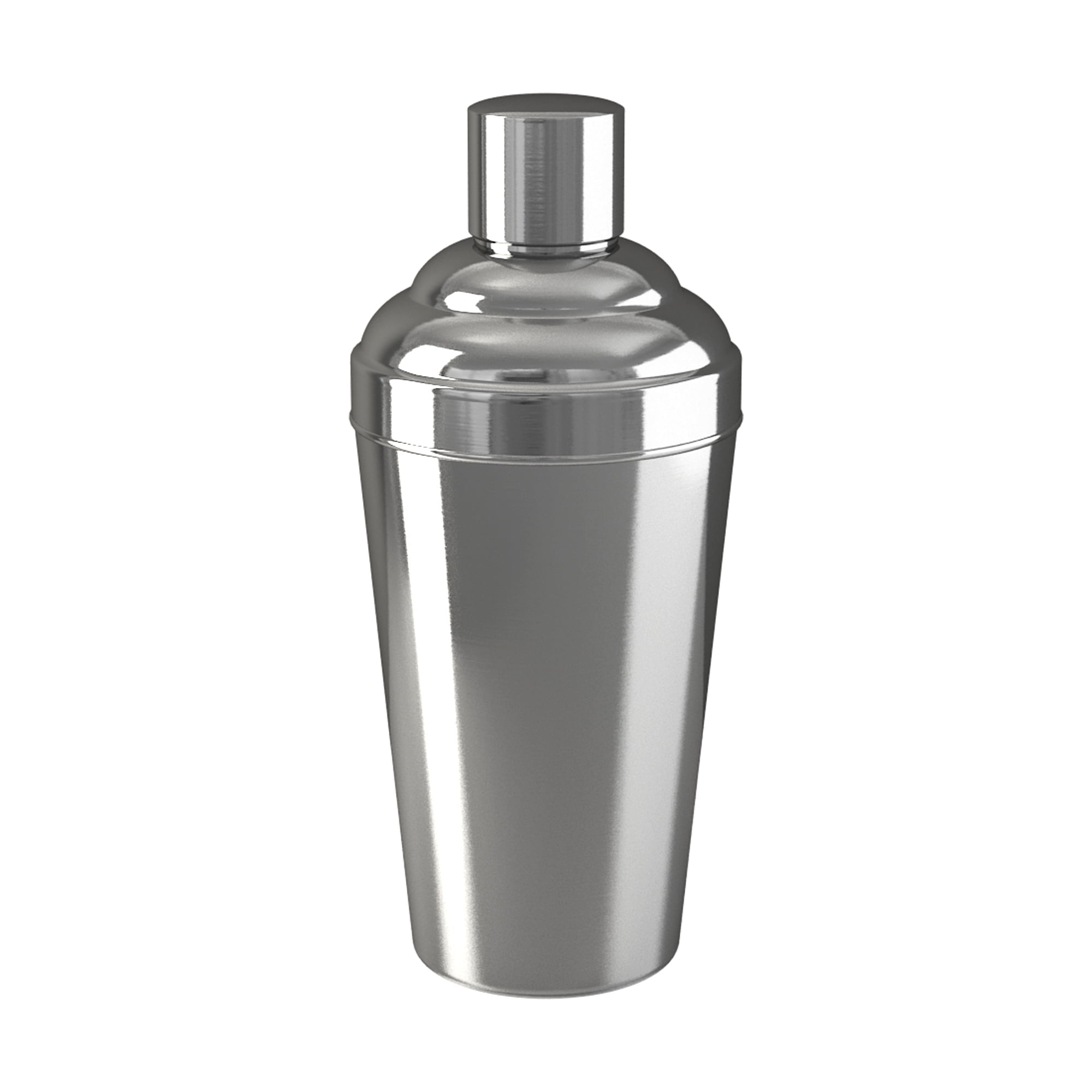 Polished Stainless Steel 110 oz Conical Cocktail Shaker with Built-In Strainer