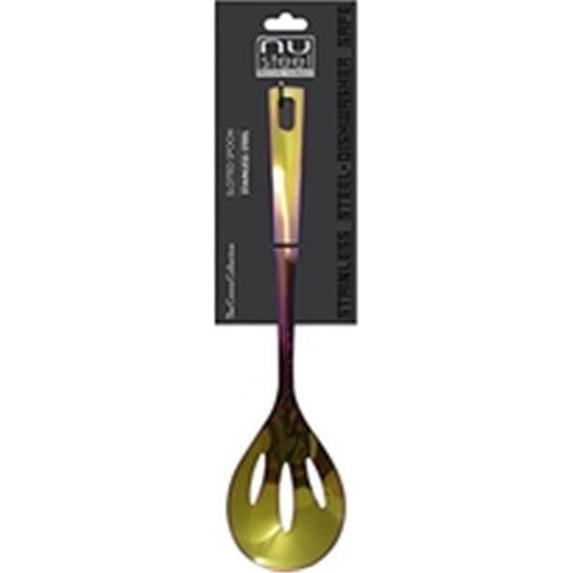 NuSteel TG-RBWCWN-SLTSPN 1.8 mm Rainbow Crown Slotted Spoon