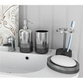 thumbnail image 1 of NuSteel TR-3456-SET4 Soap Dish  Tooth Brush Holder  Tumbler & Lotion Pump Triune Set  4 Piece, 1 of 1