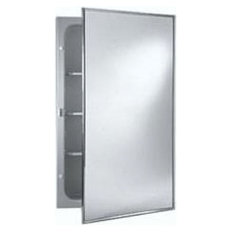 Broan NuTone 420BC Recessed Steel Medicine Cabinet Stainless Steel Frame White 16 X 22 Inches