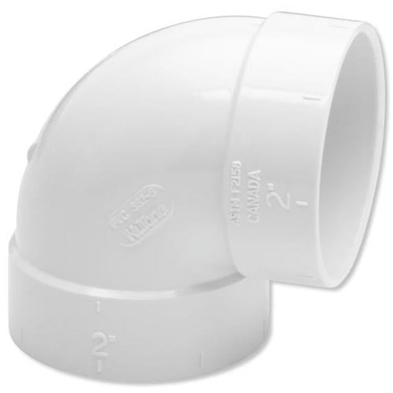 NuTone Central Vacuum 90 Degree Short Ell Fitting