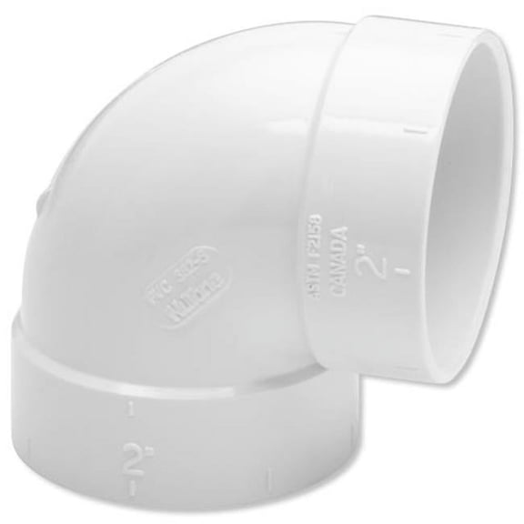 NuTone Central Vacuum 90 Degree Short Ell Fitting