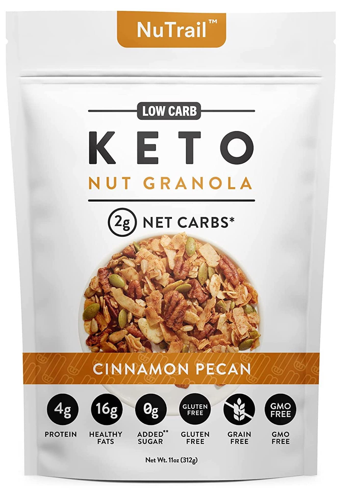 NuTrail Keto Nut Granola Cinnamon Pecan