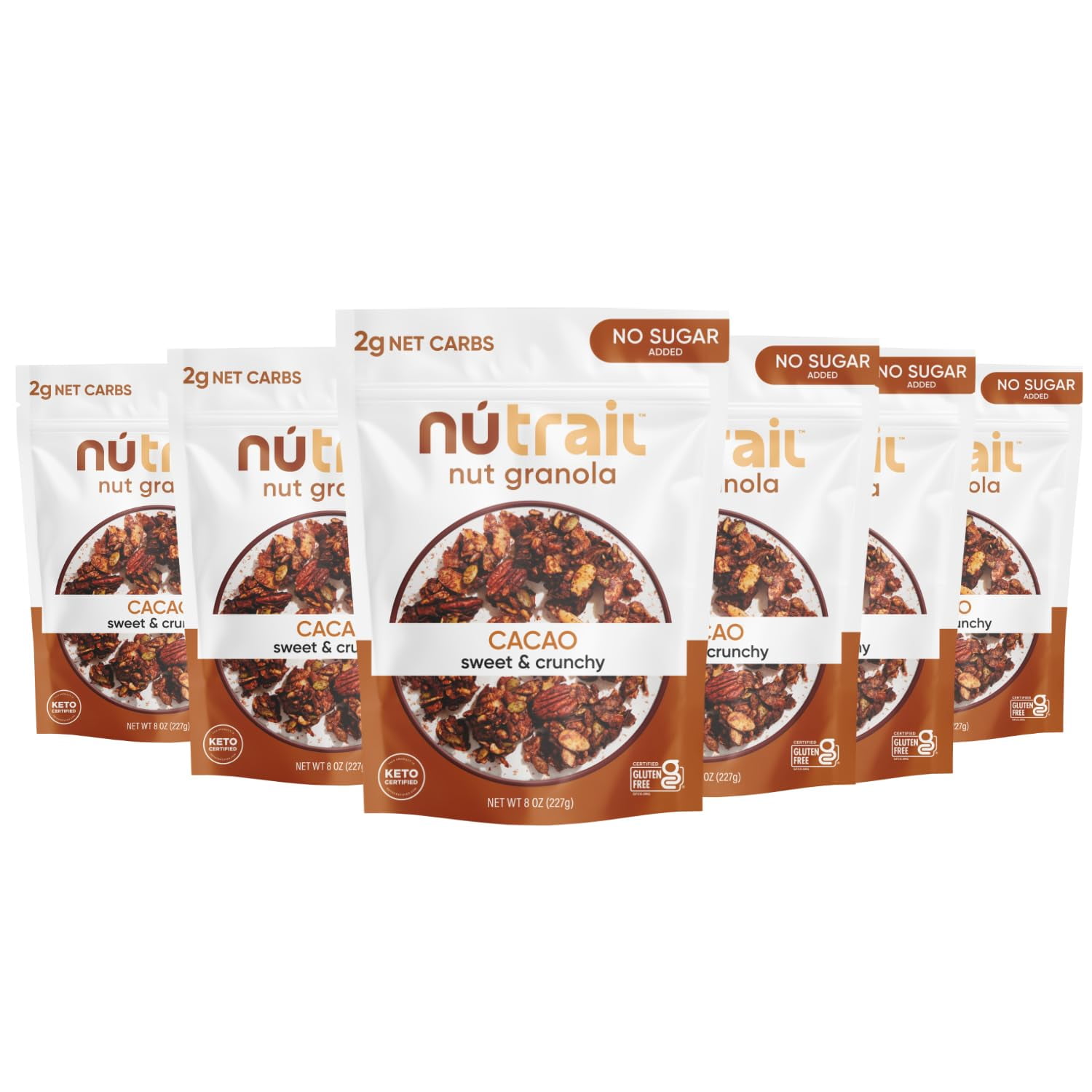 NuTrail Nut Granola, Cacao, HHA1 No Sugar Added, Gluten Free, Grain