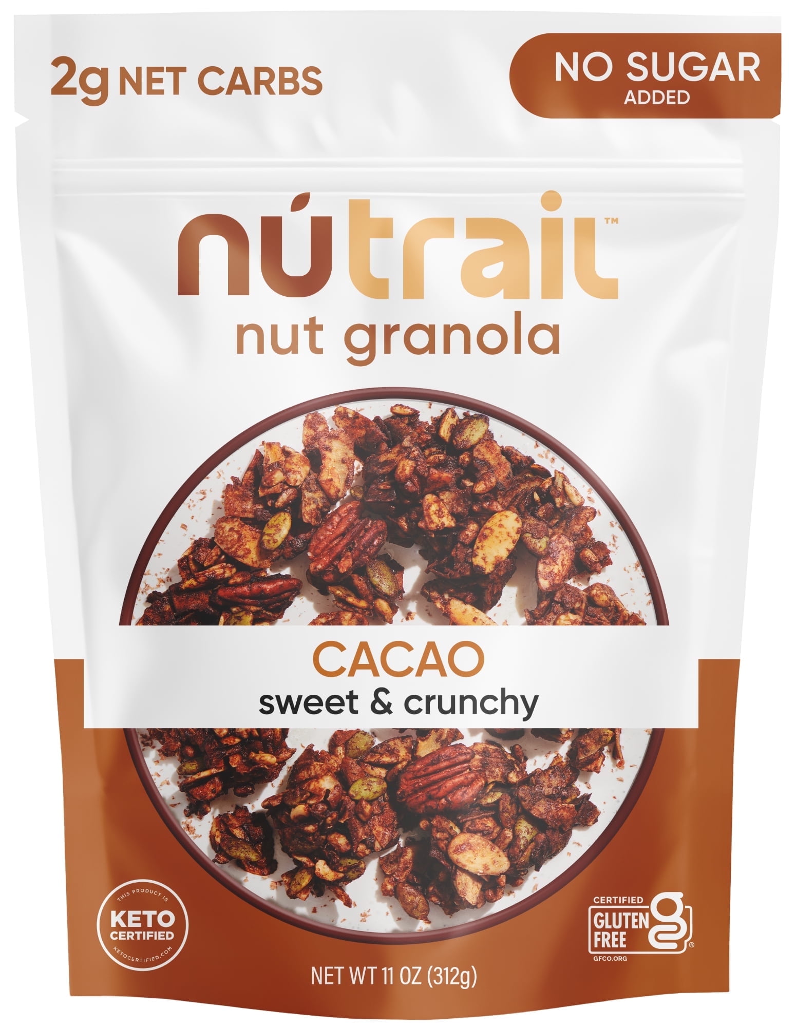 Keto Nut Granola, Cacao, 11 oz (312 g), NuTrail
