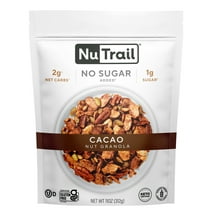 NuTrail Nut Granola, Cacao, No Sugar Added, Gluten Free, Grain Free, Keto, Low Carb, Healthy Breakfast Cereal 11 oz. 1 Count