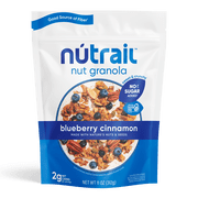 NuTrail Nut Granola Cereal, Blueberry Cinnamon, No Sugar Added, Keto, Gluten Free, 11 oz. 1 Count