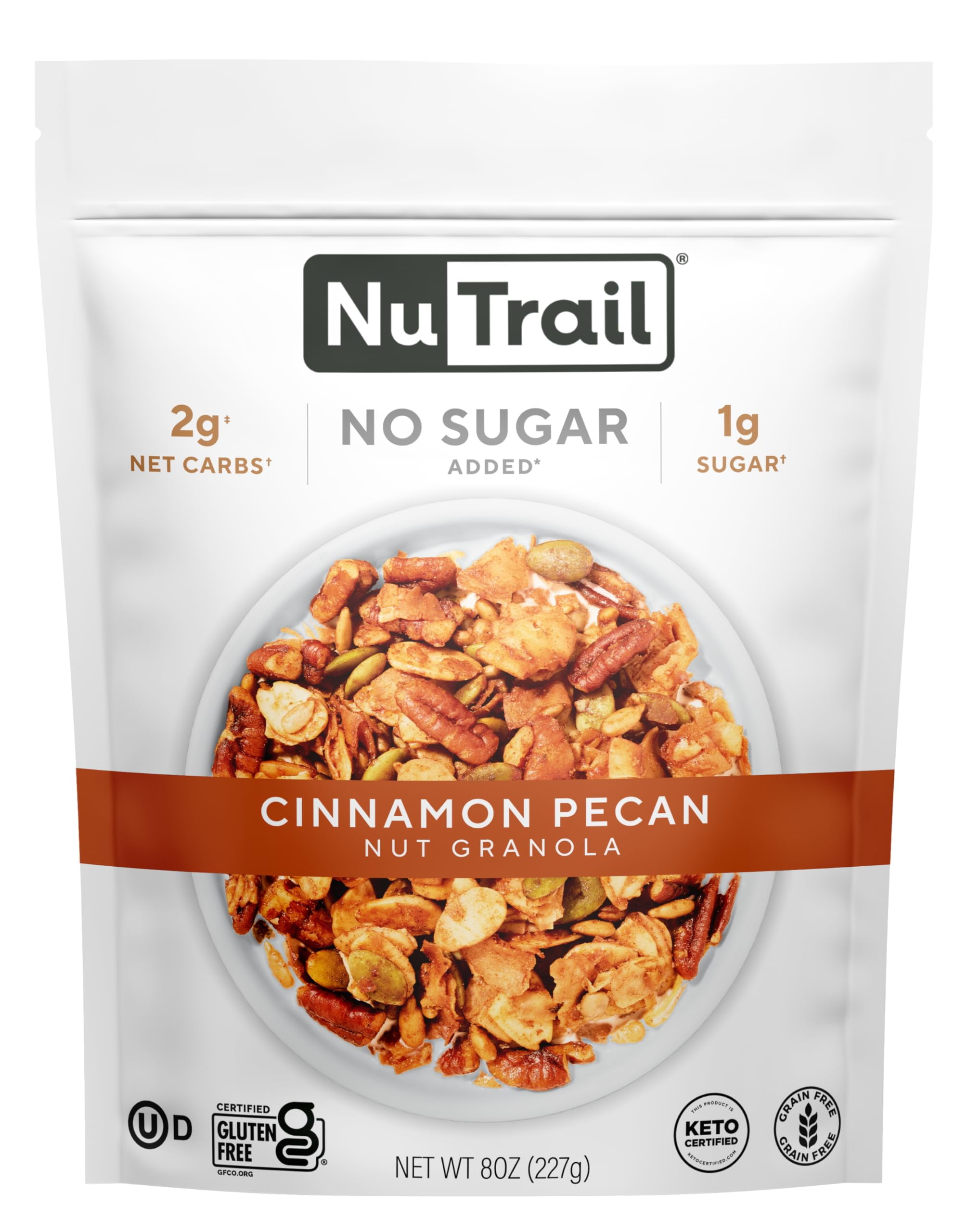 NuTrail Nut Granola Cereal, Cinnamon Pecan, No Sugar Added, Gluten Free