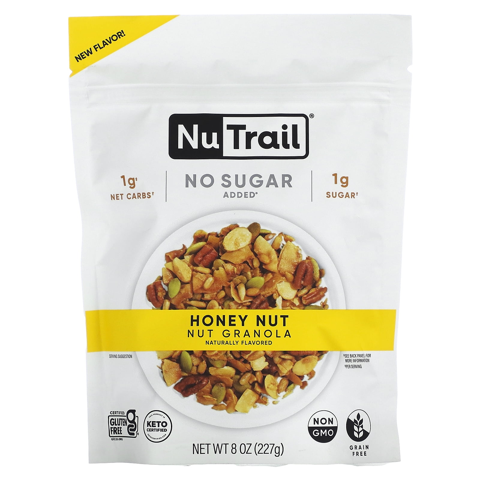 NuTrail Nut Granola Cereal, Honey Nut, No Sugar Added, Keto, Low Carb