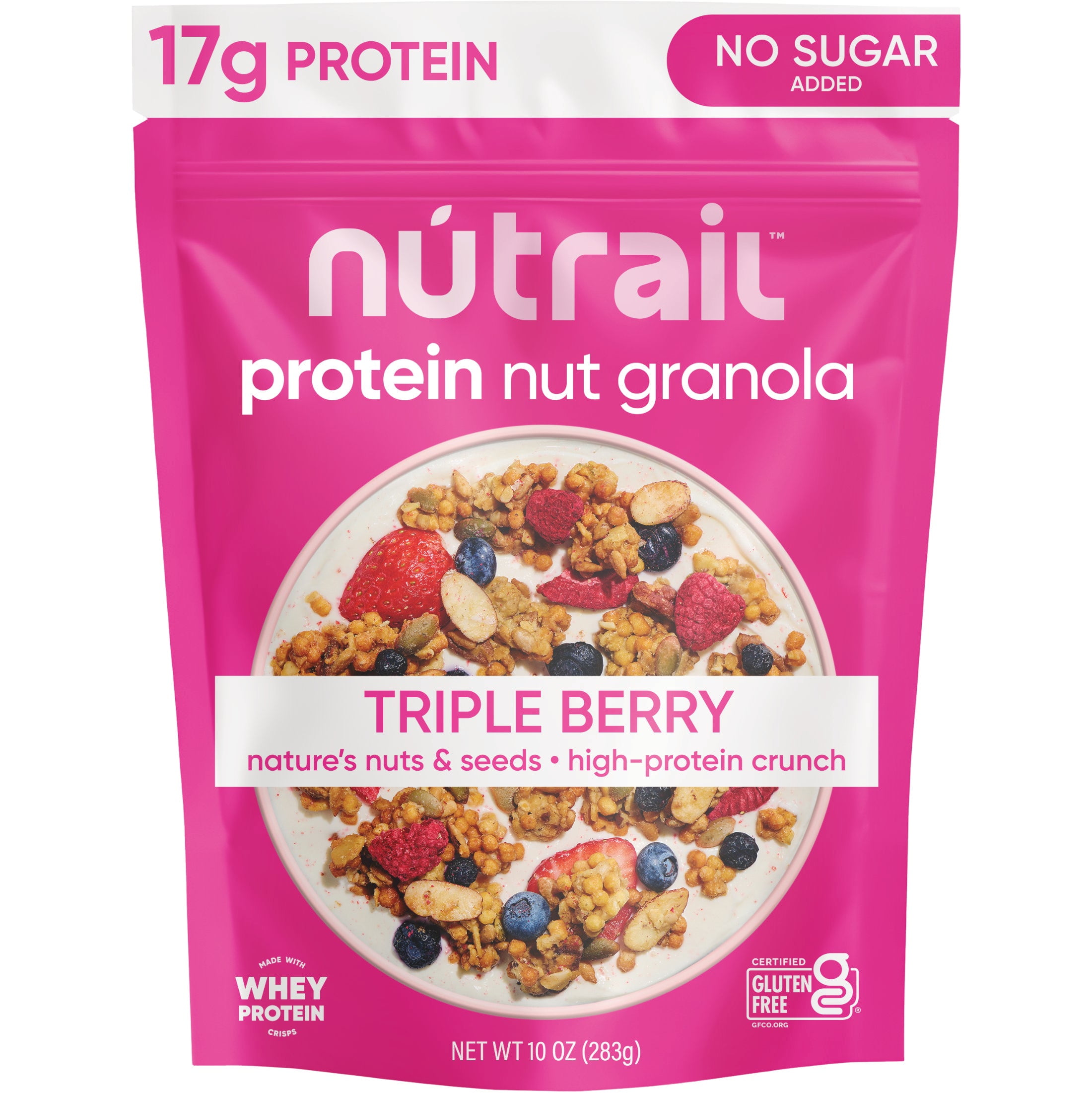 Walmart Coupons of NuTrail Triple Berry Nut Protein Granola, 10oz