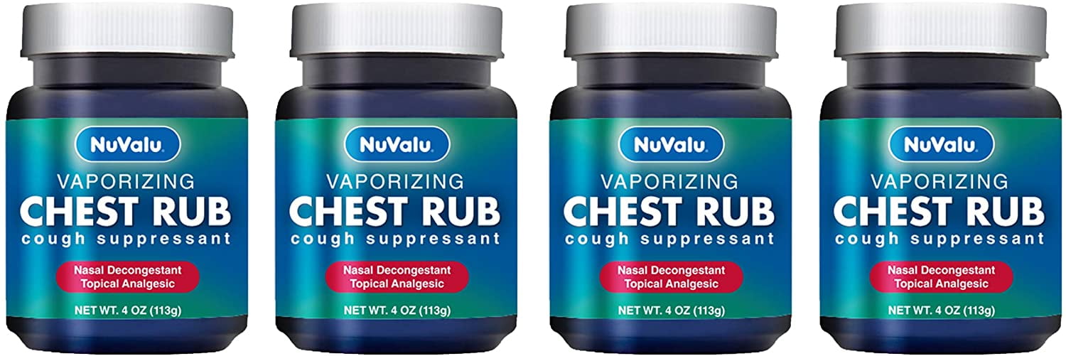 NuValu Cough Suppressant Vaporizing Chest Rub Topical Analgesic for