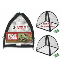 NuVue Products 32100 Pop-Up Garden Netting Pest Guard Mesh Plant Cover Tents for Pest and Animal Control, Pack of 2, Black, 22" x 22" x 22"