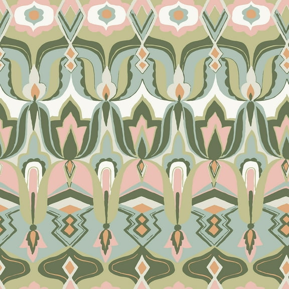 NuWallpaper 216-in by 20.5-in Akira Green Peel and Stick Wallpaper