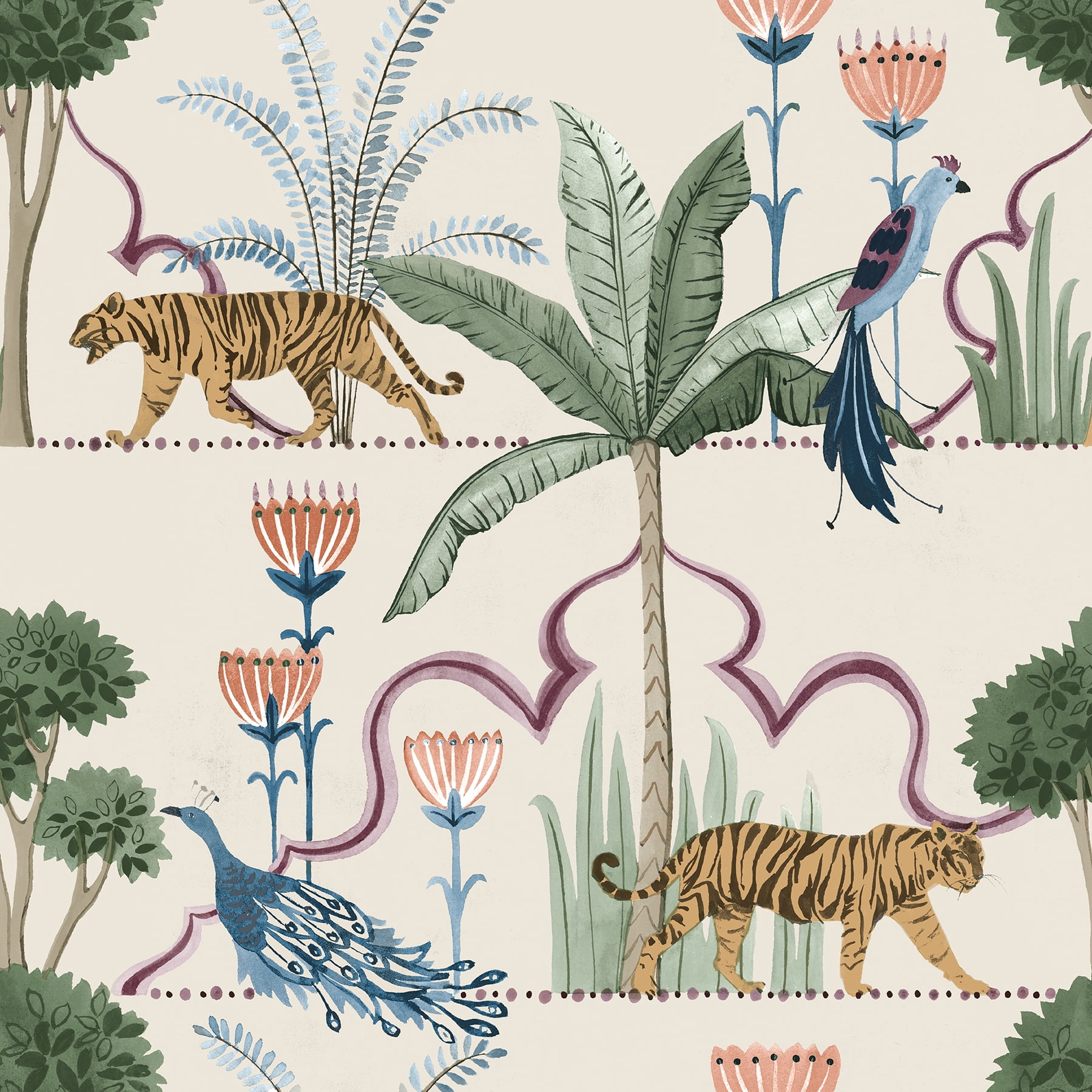NuWallpaper 216-in by 20.5-in Laos Taupe Peel and Stick Wallpaper