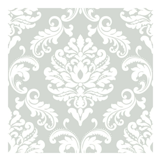NuWallpaper Ariel Grey Vinyl Peel And Stick Wallpaper, 216-in by 20.5-in, 30.75 sq. ft.