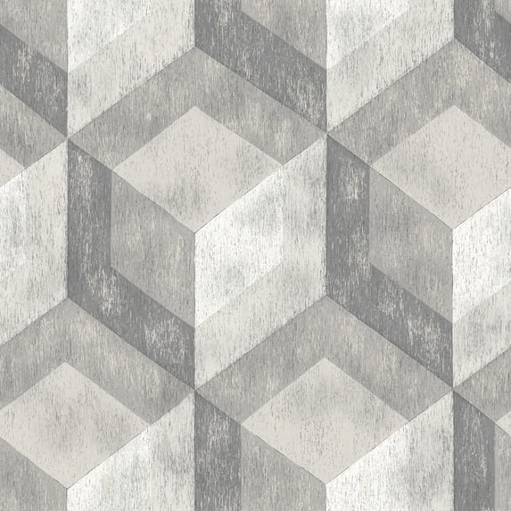 NuWallpaper Bauhaus Weathered Wood Peel & Stick Wallpaper, 216-in by 20.5-in