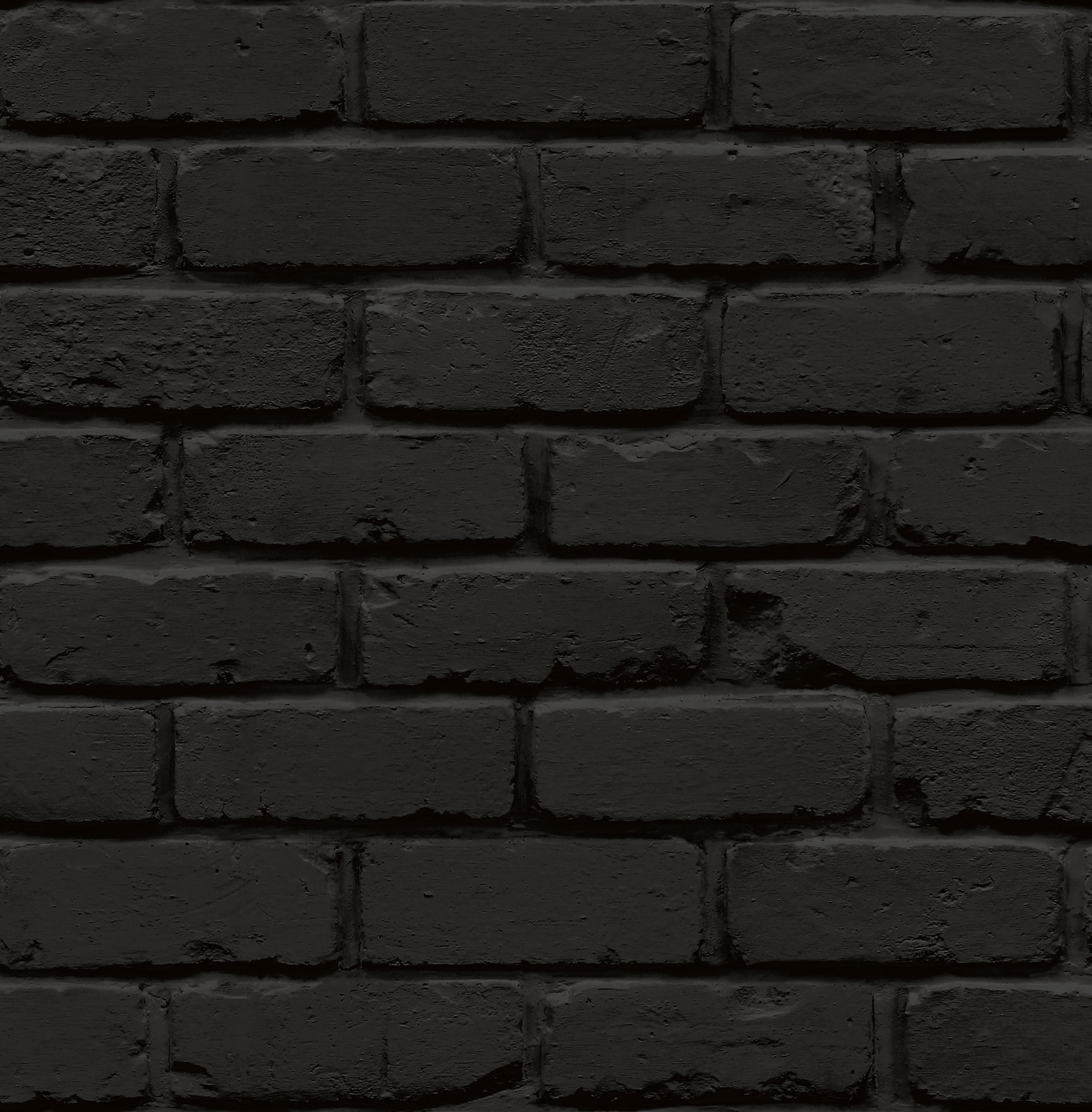 NuWallpaper Black Amsterdam Brick Peel & Stick Wallpaper, 216" x 20.5", for Home Decoration