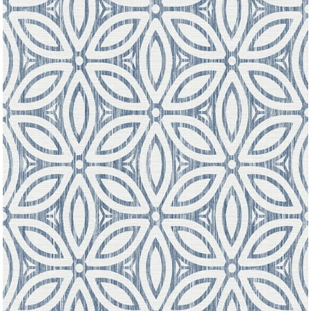 NuWallpaper Blue Hepatica Petal Vinyl Peel And Stick Wallpaper 216-in by 20.5-in, 30.75 sq. ft