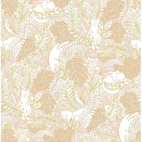 NuWallpaper Botanical Terracotta Gato Garden Novelty Peel & Stick Wallpaper