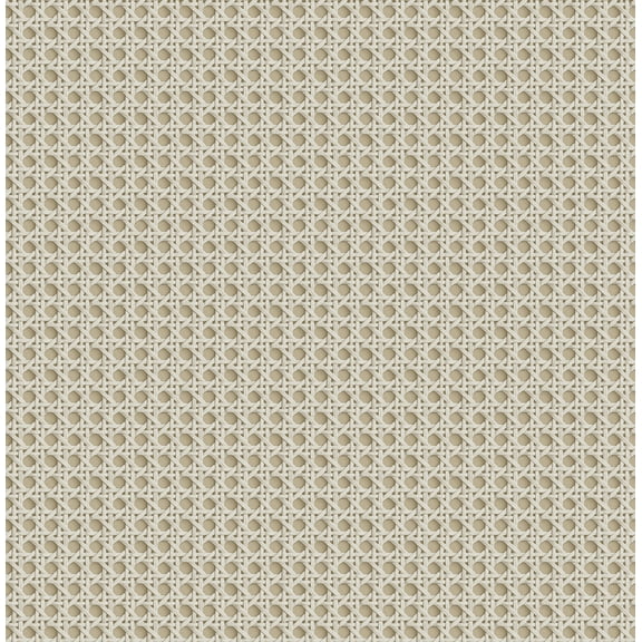 NuWallpaper Cream Rattan Caning Peel & Stick Wallpaper