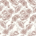 thumbnail image 1 of NuWallpaper Gilded Floral Oxblood Peel and Stick Wallpaper, 1 of 1