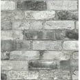 thumbnail image 1 of NuWallpaper Grey London Brick Vinyl Peel And Stick Wallpaper, 216-in by 20.5-in, 30.75 sq. ft., 1 of 4