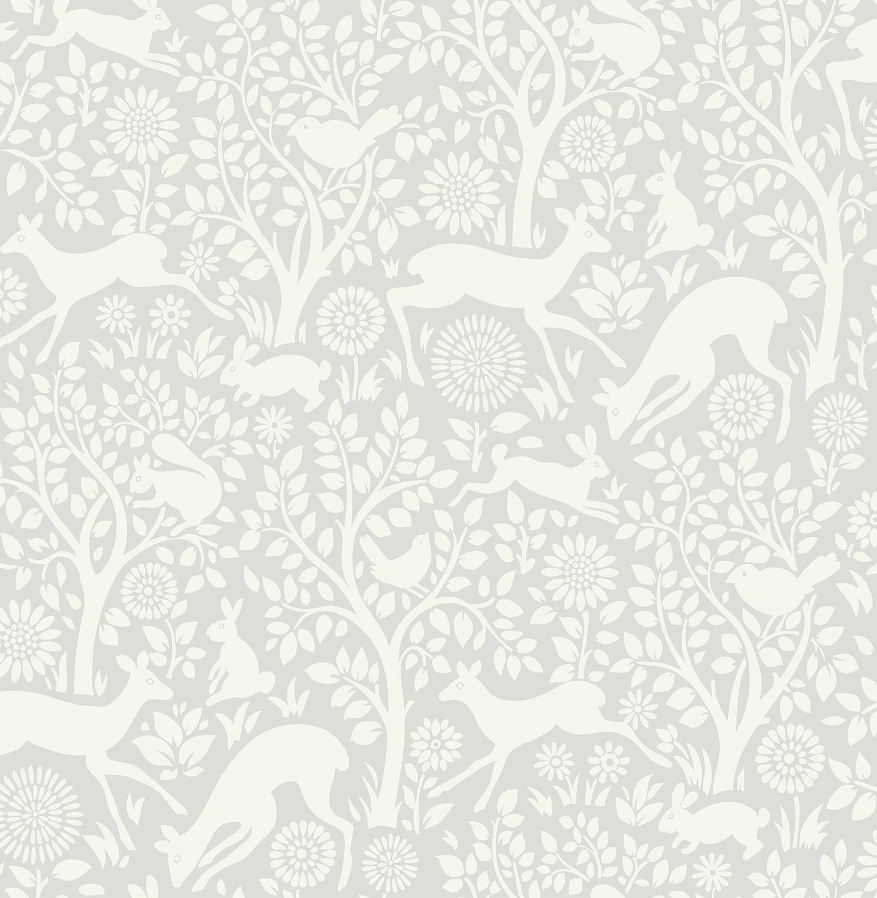 NuWallpaper Grey Merriment Vinyl Peel And Stick Wallpaper, 216-in by 20.5-in, 30.75 sq. ft.