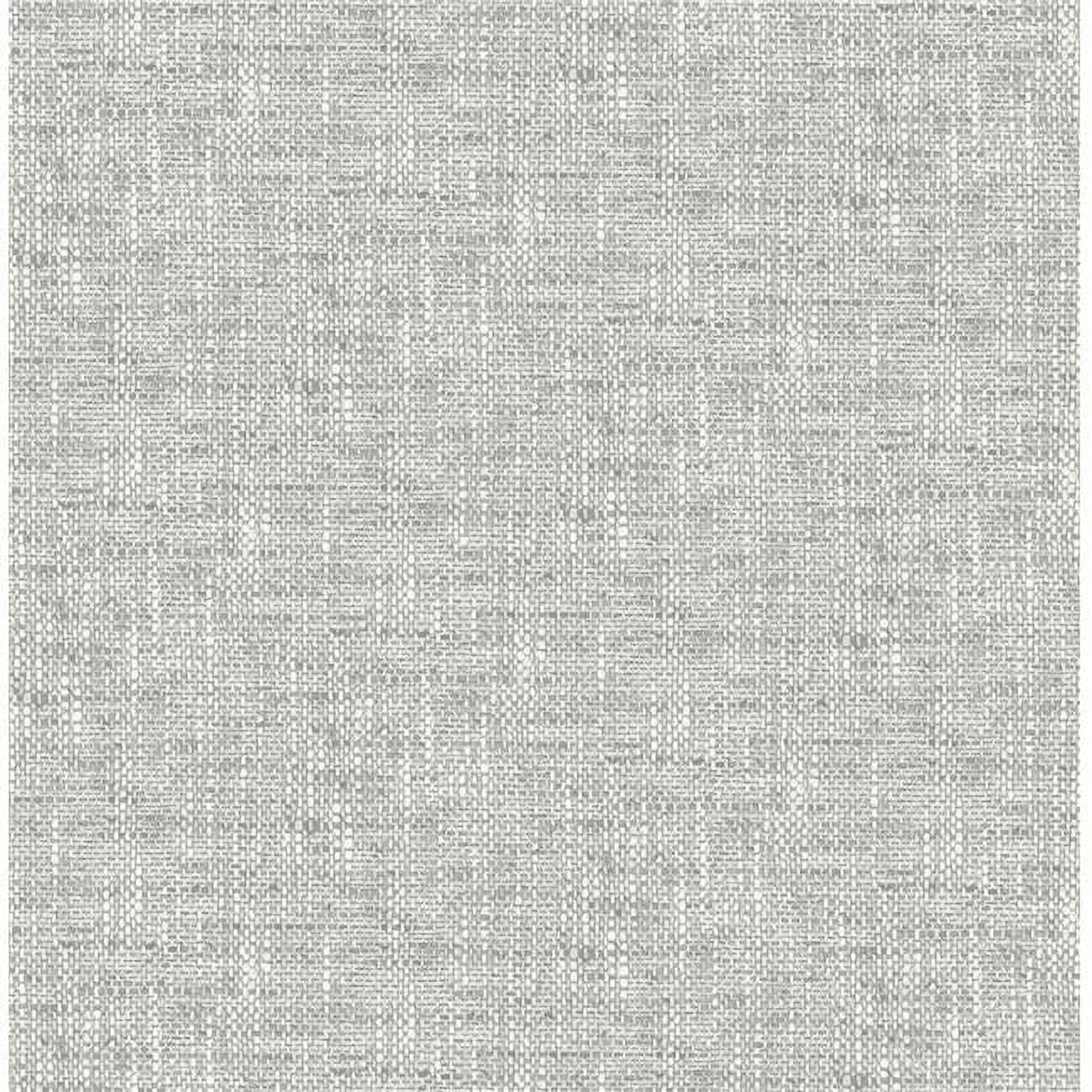 NuWallpaper Grey Poplin Texture Peel & Stick Wallpaper Grey