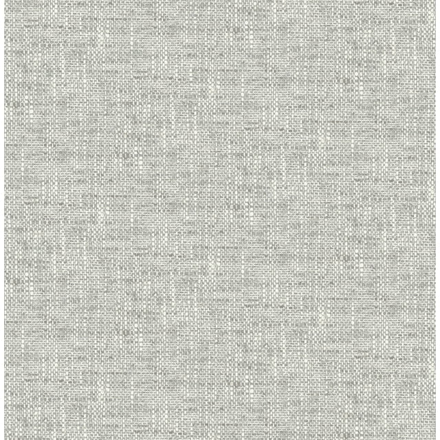 NuWallpaper Grey Poplin Texture Vinyl Peel And Stick Wallpaper, 216in