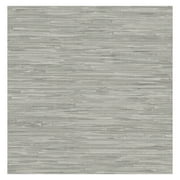 NuWallpaper Grey Tibetan Grasscloth Vinyl Peel & Stick Wallpaper, 216-in by 20.8-in, 31.2 sq. ft.