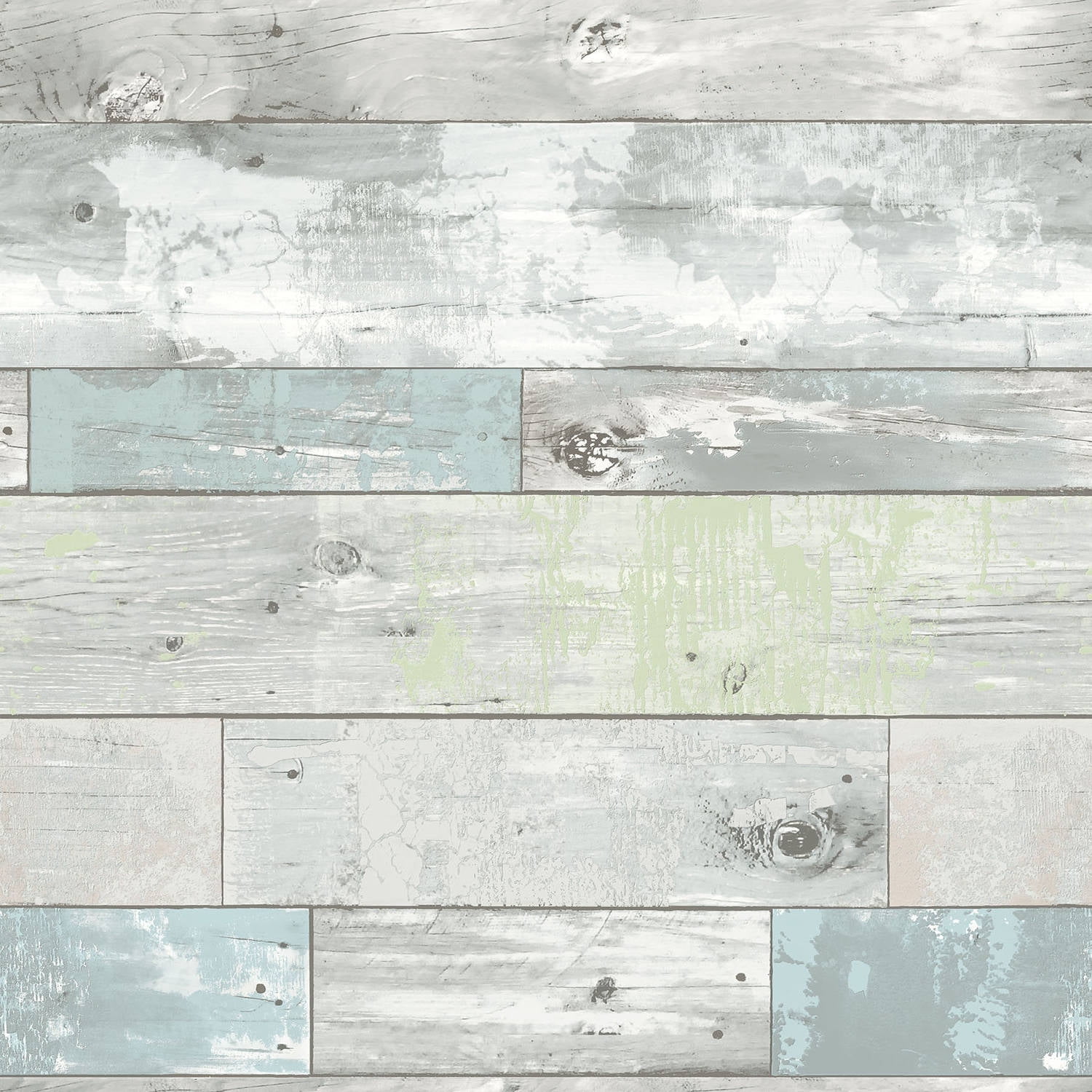 Multicolor Weathered Wood Peel and Stick Wallpaper