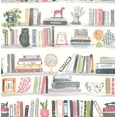 thumbnail image 1 of NuWallpaper Painterly Pink Shelf Stories Novelty Peel & Stick Wallpaper, 1 of 5