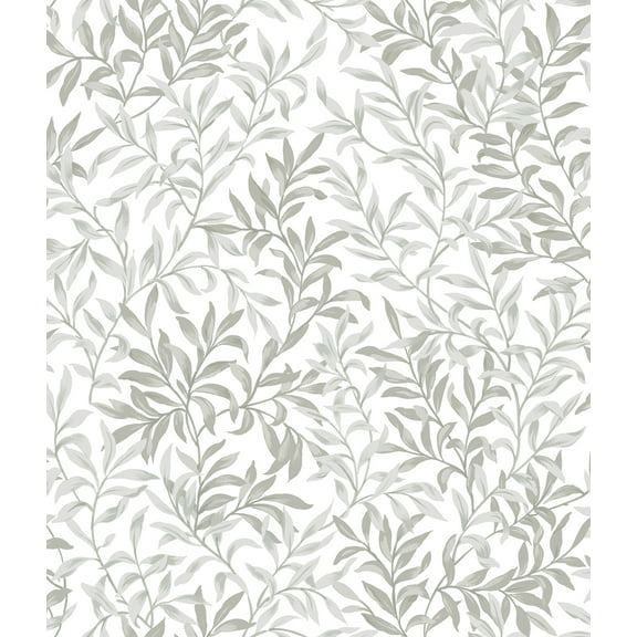 NuWallpaper Sea Salt Grey Terrace Vines Peel and Stick Wallpaper