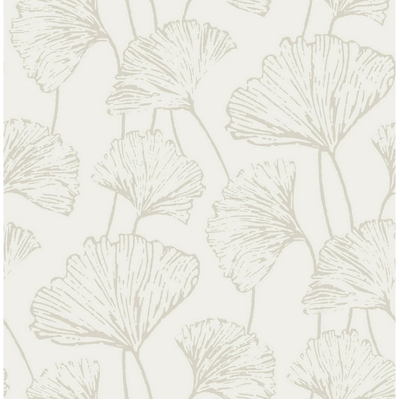 NuWallpaper Silver Hikarigaoka Vinyl Peel And Stick Wallpaper, 216-in by 20.5-in, 30.75 sq. ft.