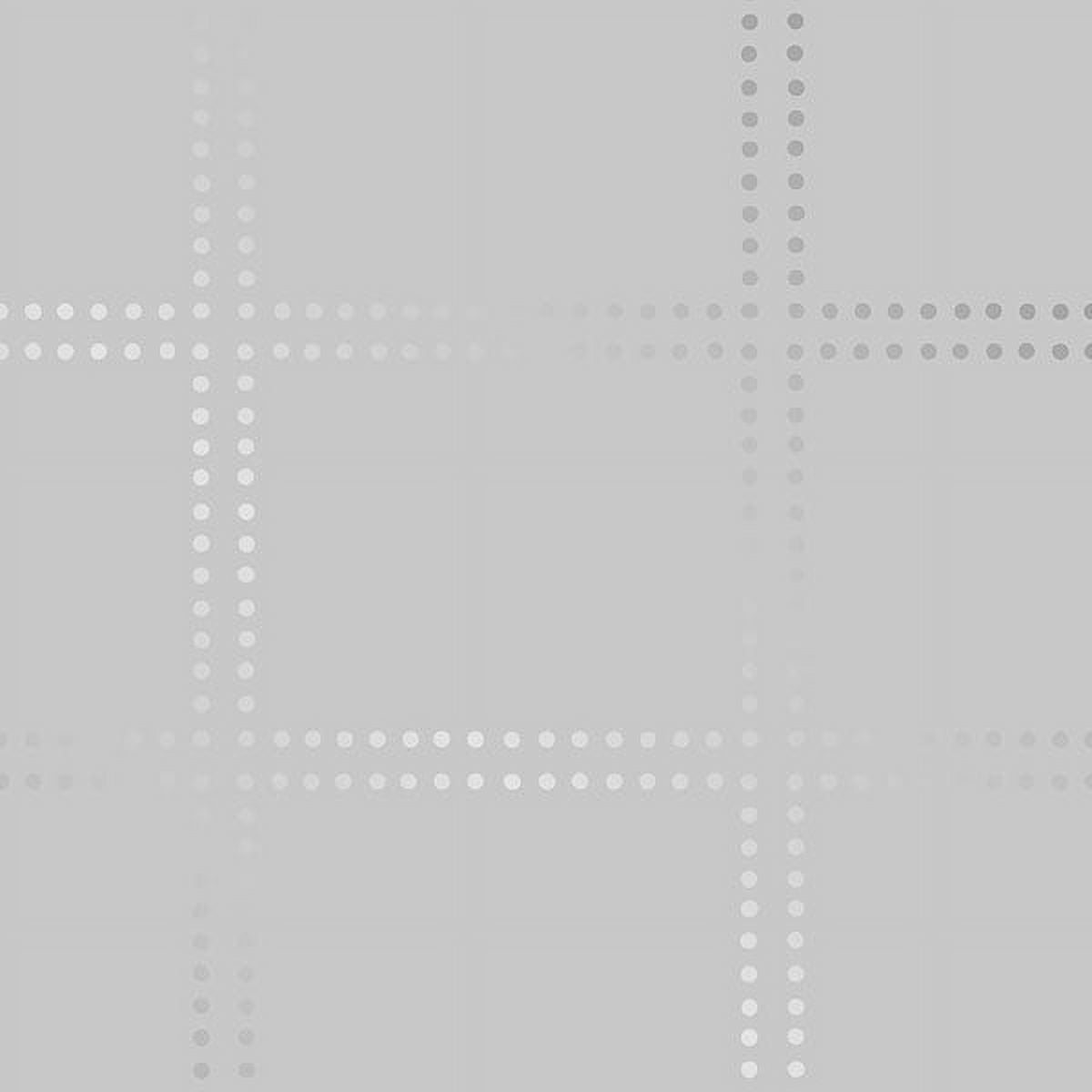 Silver Geometric Dot Pattern Peel & Stick Vinyl Wallpaper