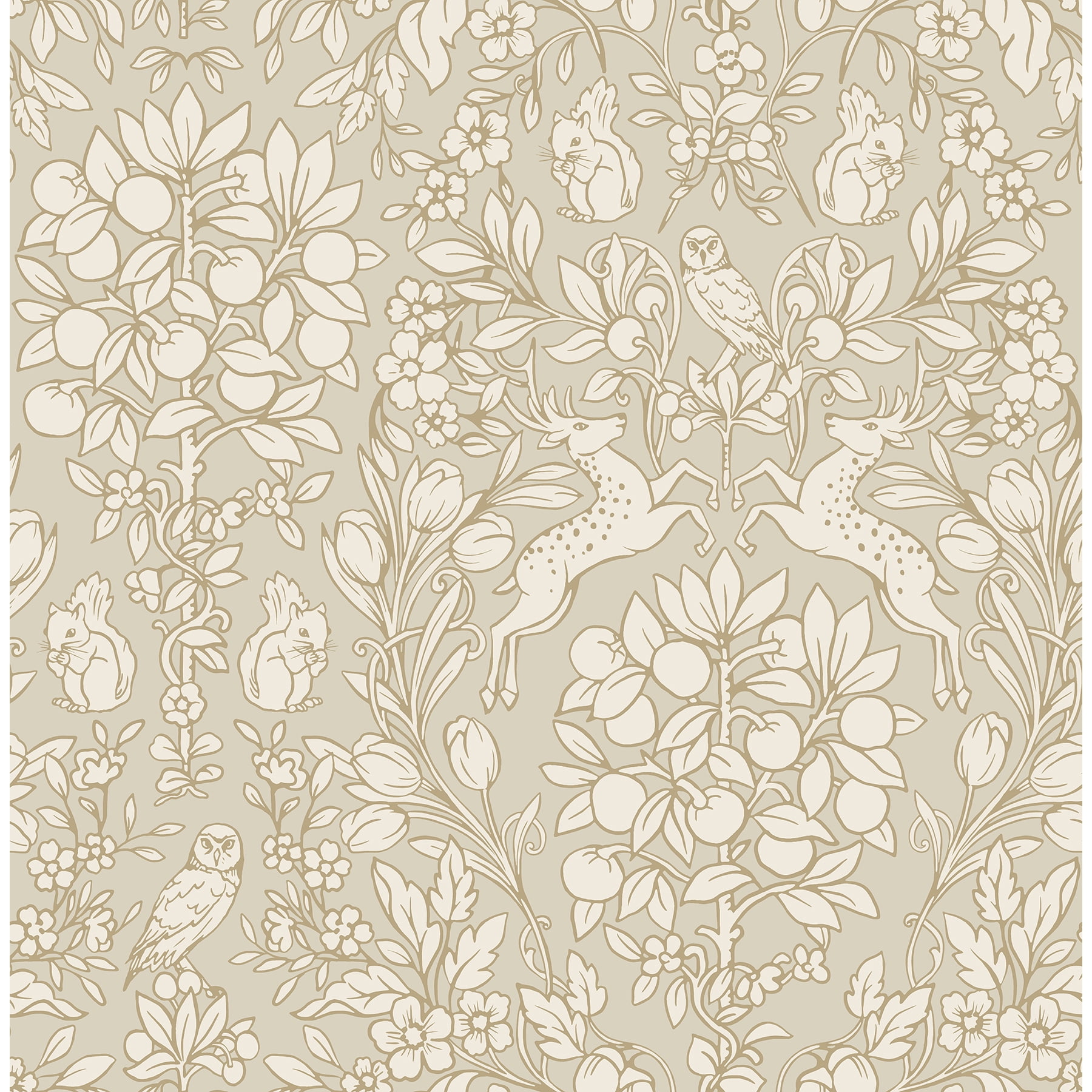 NuWallpaper Taupe Enchanted Peel & Stick Wallpaper