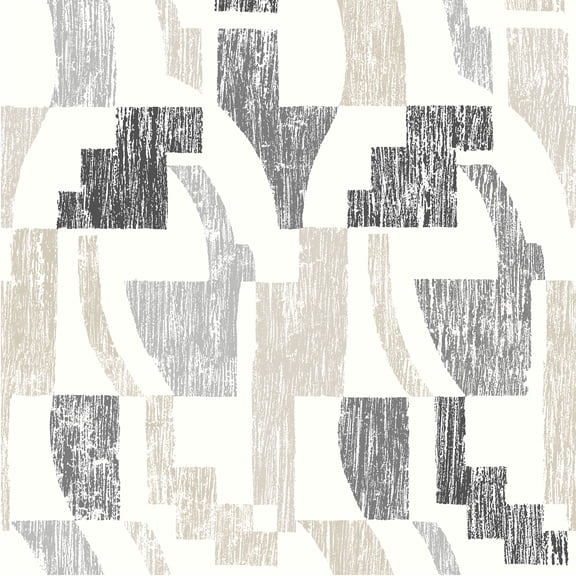 NuWallpaper Taupe Multi Lenny Geometric Peel & Stick Wallpaper 18-ft x 20.5-in