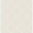 thumbnail image 1 of NuWallpaper Taupe Quatrefoil Vinyl Peel And Stick Wallpaper, 216-in by 20.5-in, 30.75 sq. ft., 1 of 4
