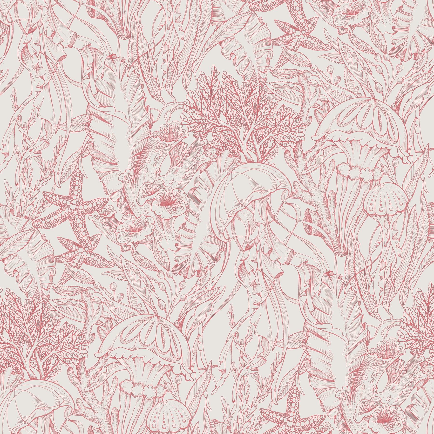 NuWallpaper Under the Sea Coral Peel and Stick Wallpaper