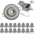 thumbnail image 1 of NuWatt 3 in. Canless Gimbal Ultra Slim 5CCT 8W New Construction LED Recessed Lighting Kit 16PK, 1 of 9