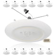 thumbnail image 1 of NuWatt 5/ 6'' LED Recessed Retrofit Low Profile Disk Downlights, E26 Base, 3000K Warm White, 12PK, 1 of 10
