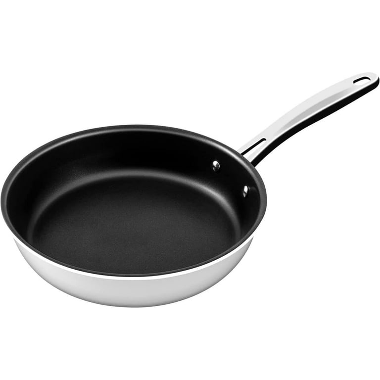 NuWave 10 inch Designs-Non-Stick Fry Pan, Even-Heating Technology, Premium  18/10 Stainless Steel Fry Pan, Tri-Ply & Heavy-Duty Construction