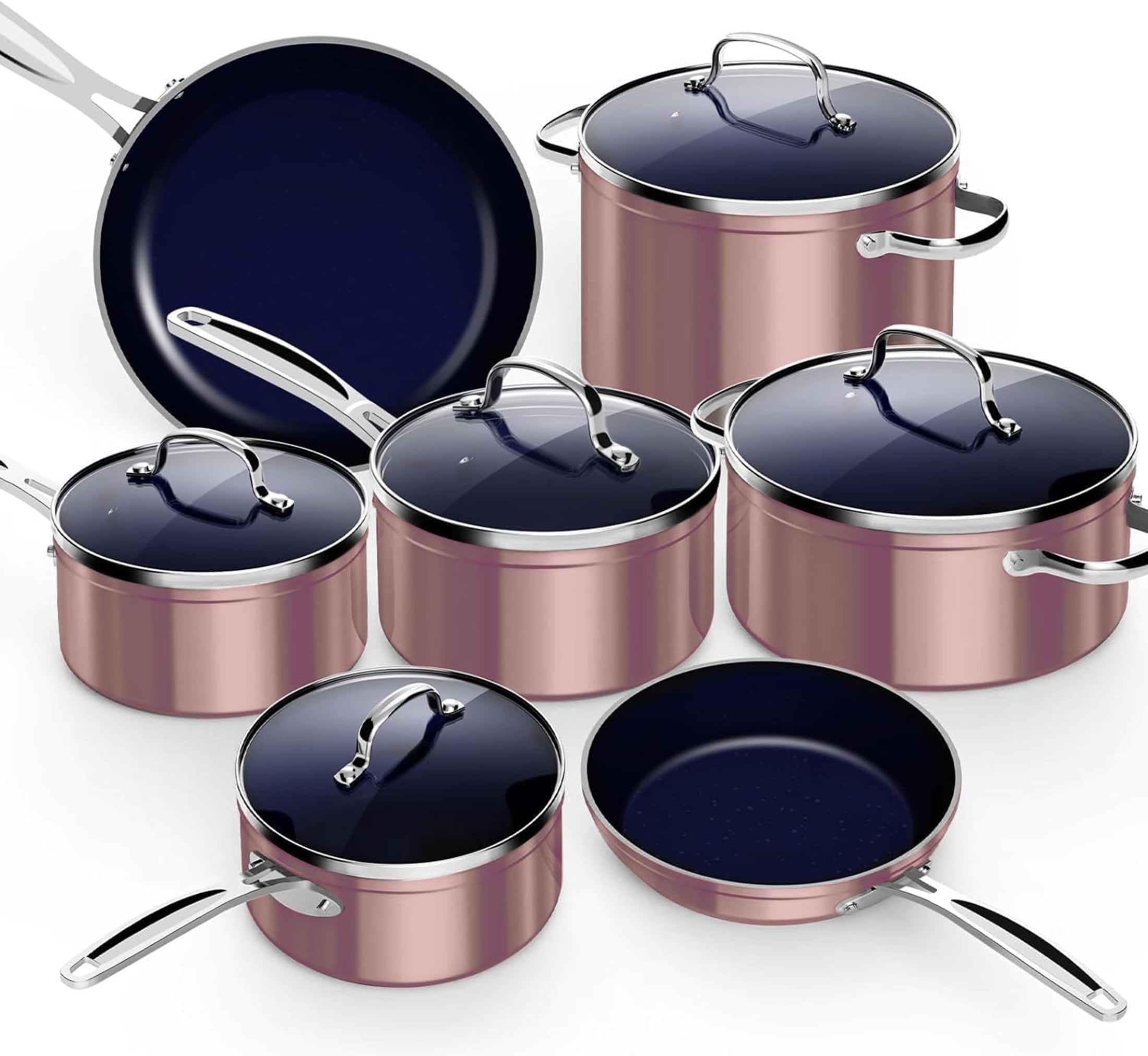 NuWave 12 Pcs NonStick Cookware Set for Induction Kitchen, Healthy