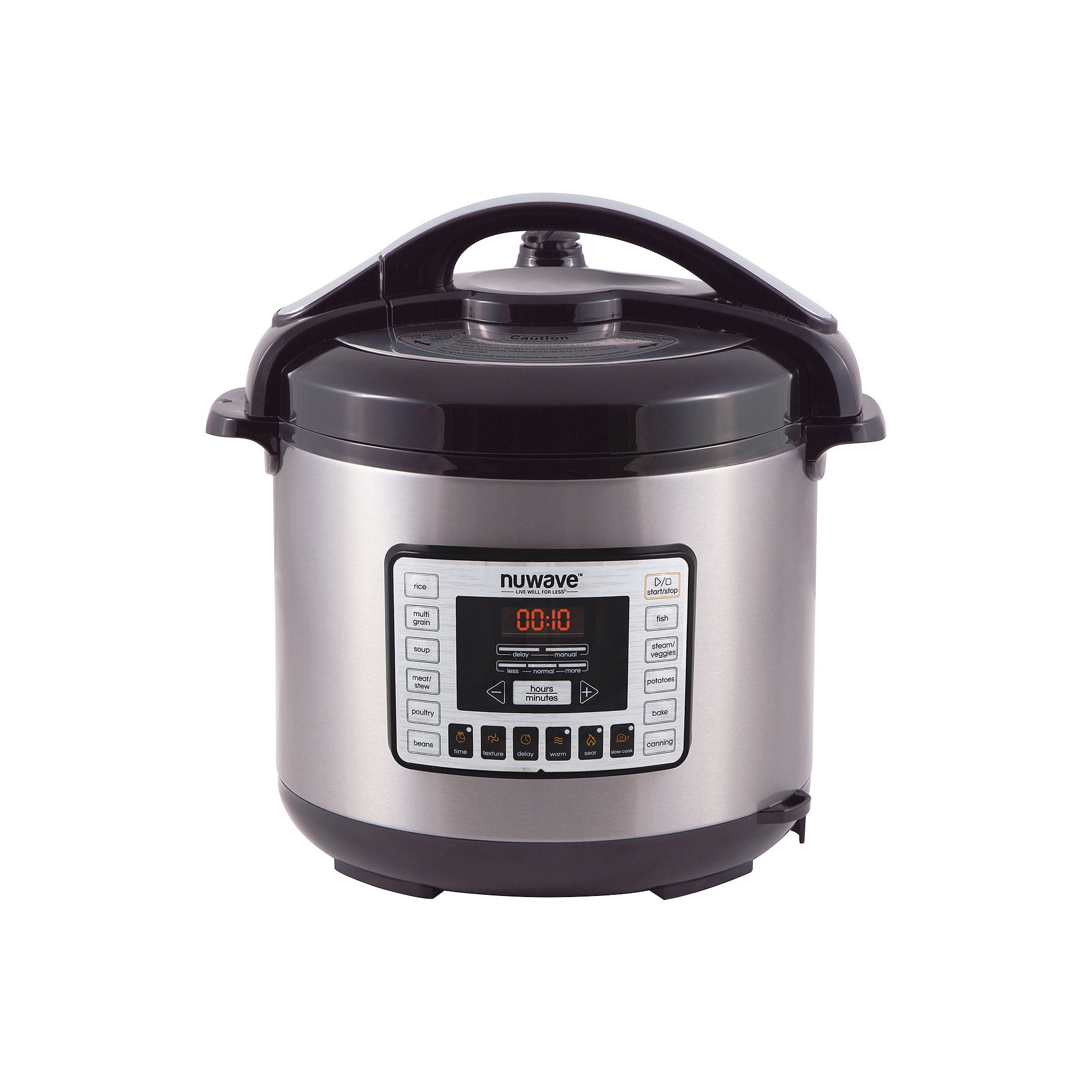 NuWave 8-qt Nutri-Pot Pressure Cooker with Pot, Glass Lid, & Rack on QVC 