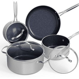 Wodillo Pots and Pans Set Nonstick, Beige Induction Kitchen Cookware Sets,  Healthy Skillet Non Sticking Saute Pan & Saucepans(PFOS, PFOA Free)