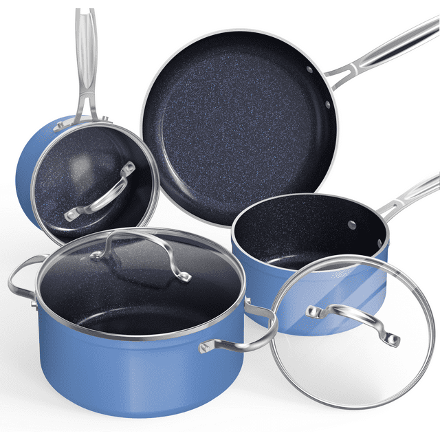 NuWave 7pc Aluminum Cookware Set with Durable Handles, NonStick G10
