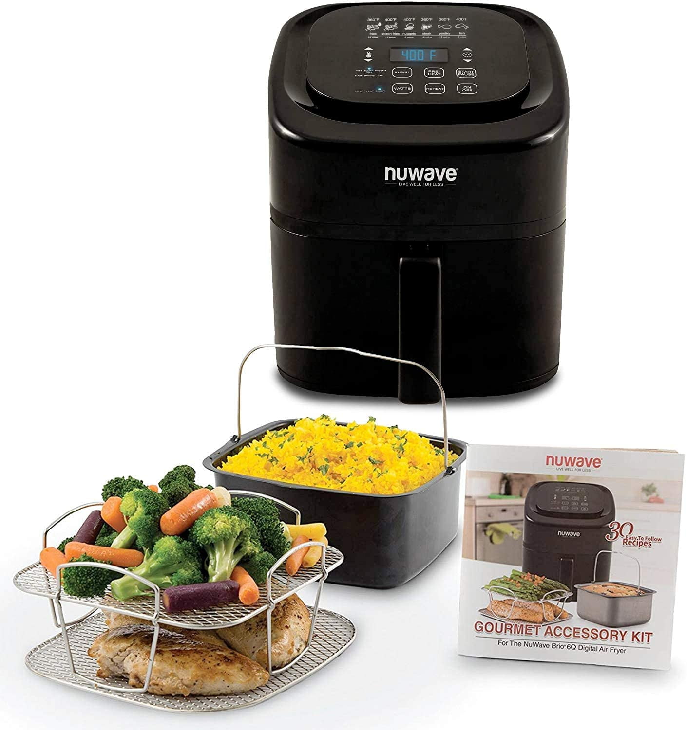 NuWave Brio 6Quart Digital Air Fryer and Gourmet Kit