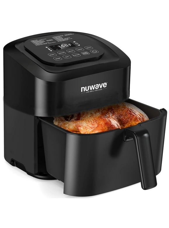 NuWave Brio 7.25 Quart Air Fryer Oven with One-Touch Controls & Advanced Technology Air Frier Cookers, Air Fryer, Bake, Press, Grill